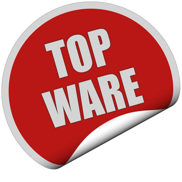 Sticker rot rund curl unten TOP WARE
