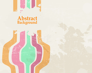 Abstract Wave Color Retro Grunge Background