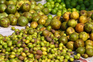 Lemons in local market in India.