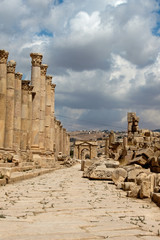 Ancient Jerash. Ruins of the Greco-Roman city of Gera at Jordan