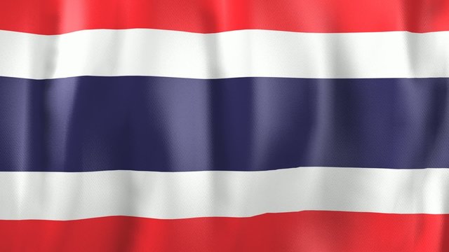 3D Animation of national flag ofThailand
