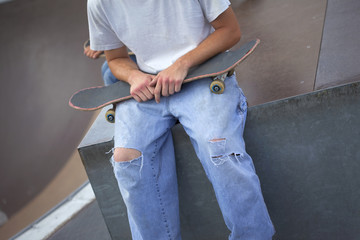 Skate, skater, skate park, ado, planche, adolescent, glisse