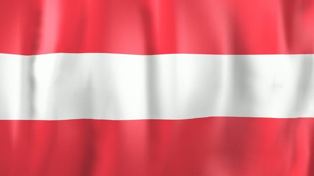 3D Animation of national flag of Austria,