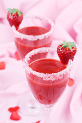 Valentine's strawberry drink