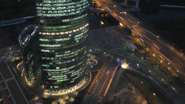office complex at night