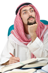 Fototapeta premium Education concept with young arab