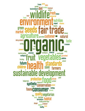 “ORGANIC” Tag Cloud (fruit vegetables ecology healthy diet bio)