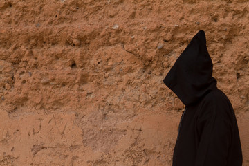 ethnic dress moroccan man in marrakech