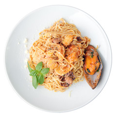 Tagliolini with seafood