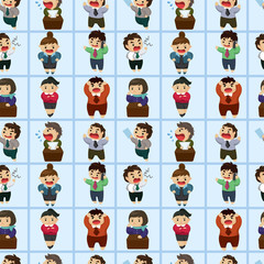office worker seamless pattern
