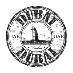 Naklejka premium Dubai grunge rubber stamp