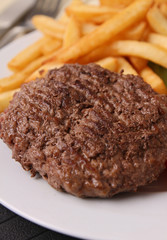 beefsteak and french fries