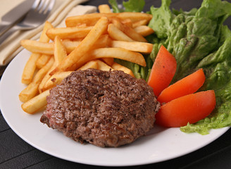 beefsteak and french fries