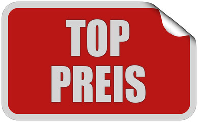 Sticker rot eckig TOP PREIS