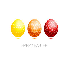 Easter Card 3 Easter Eggs Colour
