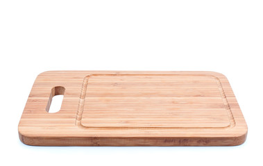 Bamboo cutting board isolated