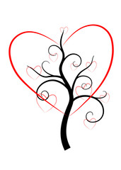 Obraz na płótnie Canvas Valentine tree