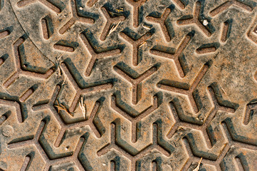 Rough steel background with abstract pattern