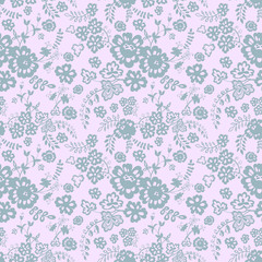 wild flowers seamless pattern