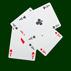 four aces  on green
