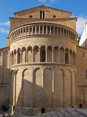 Fototapeta premium Apse of Pieve di Santa Maria in Arezzo, Italy.