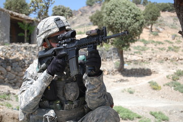soldier with m4