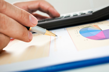 Businessman accounting