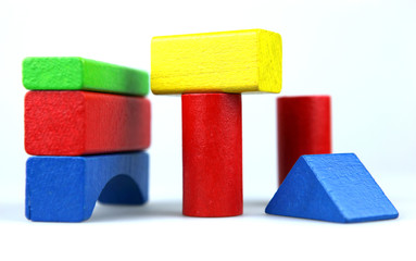 Wooden building blocks