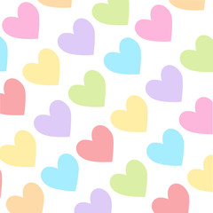 Colored background hearts