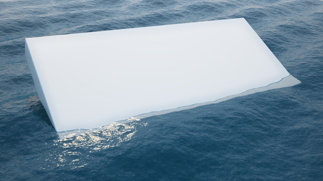 White block in water