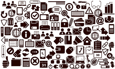 Set of different icons internet business.