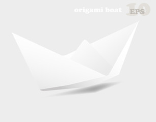vector origami boat