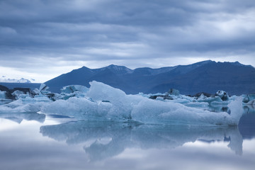 Landscape scenery with a ice