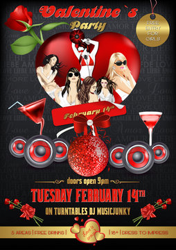 Valentinstag Flyer