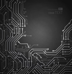 Black Abstract background of digital technologies - 38633704