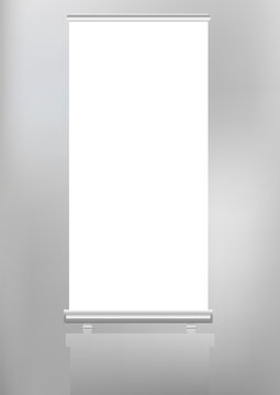 roll up banner display,free copy space, vector fromat