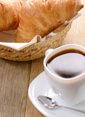Coffee with croissants
