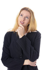 Business Girl, Blick in die Luft