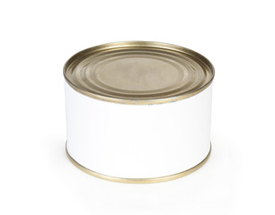 canned food isolated on white background