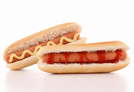 isolated hot dog