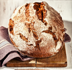 Rustic loaf of bread