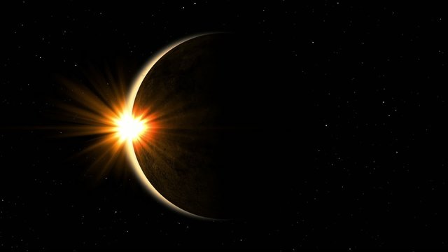 Detailed solar eclipse