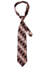 Man's tie on a white background