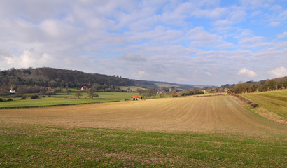 Fototapeta na wymiar An English Rural Landscape in Winter