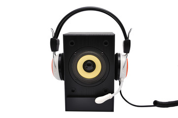 headphones and speakers