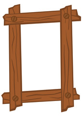 wooden frame vector illustration