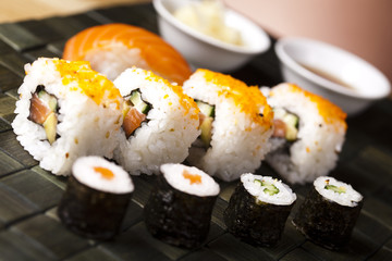 Rolls of sushi