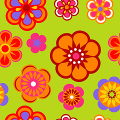 Fototapeta na wymiar seamless flower pattern background