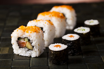 Asia and food on sushi