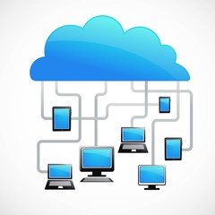 internet cloud, vector image